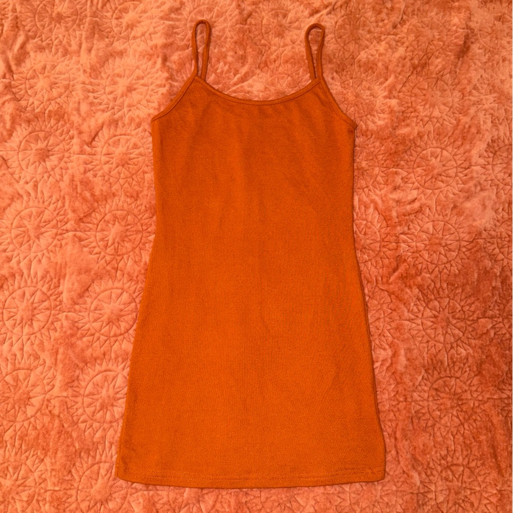 SHEIN Vibrant Orange Knit Dress